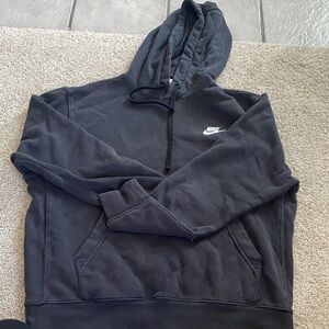 Nike Black and White Logo Tag Hoodie